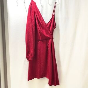 SHEIN Asymmetrical Red Dress